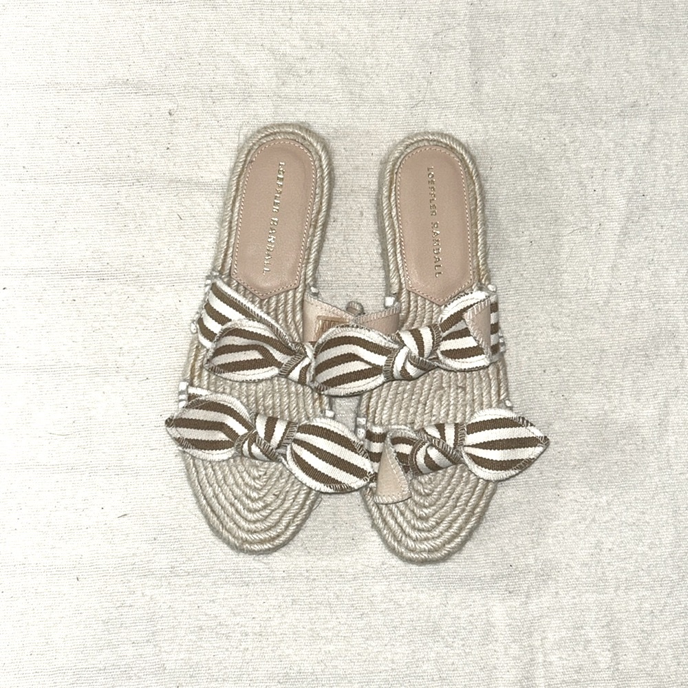 Loeffler Randall Daisy Bow Slide Espadrille Sandal